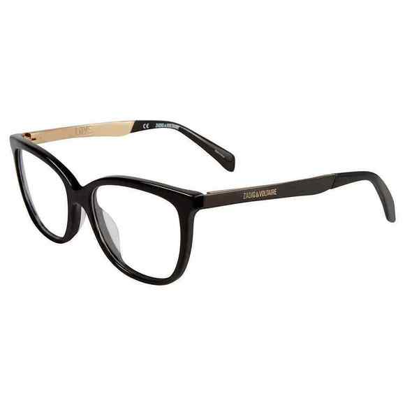 ZADIG & VOLTAIRE OPTICAL VZV085 Eyeglasses BLACK-0700 52mm - Picture 1 of 1